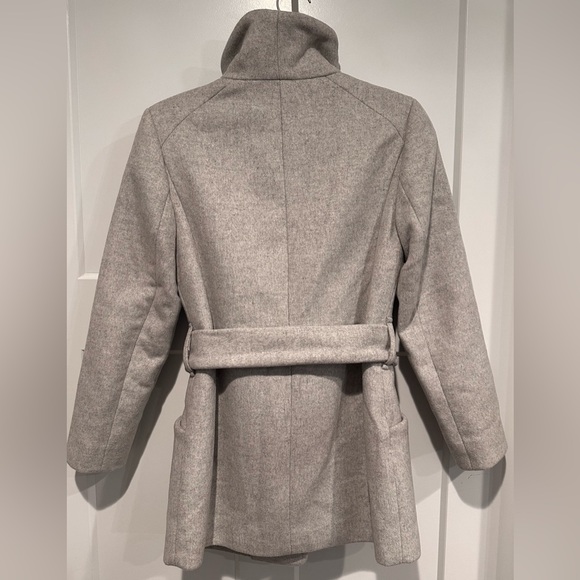 WILFRED Aritzia Cocoon Belted Coat Virgin Wool & Cashmere Gray size XS - Picture 3 of 4